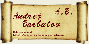 Andrej Barbulov vizit kartica